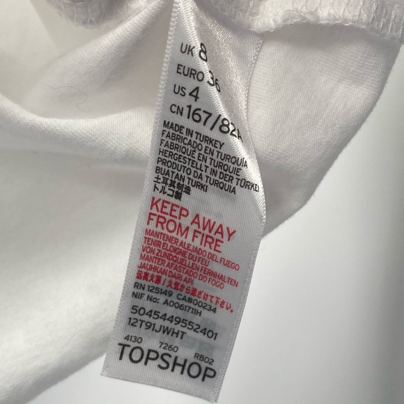 Tee & Cake for Topshop Bite Me Shark Pocket White Cuffed Tee 4 - Picture 6 of 7